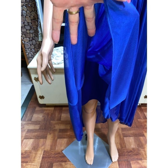 Cobalt, blue and black formal lined dress by Pompous Girly size large Vi… - Picture 5 of 5